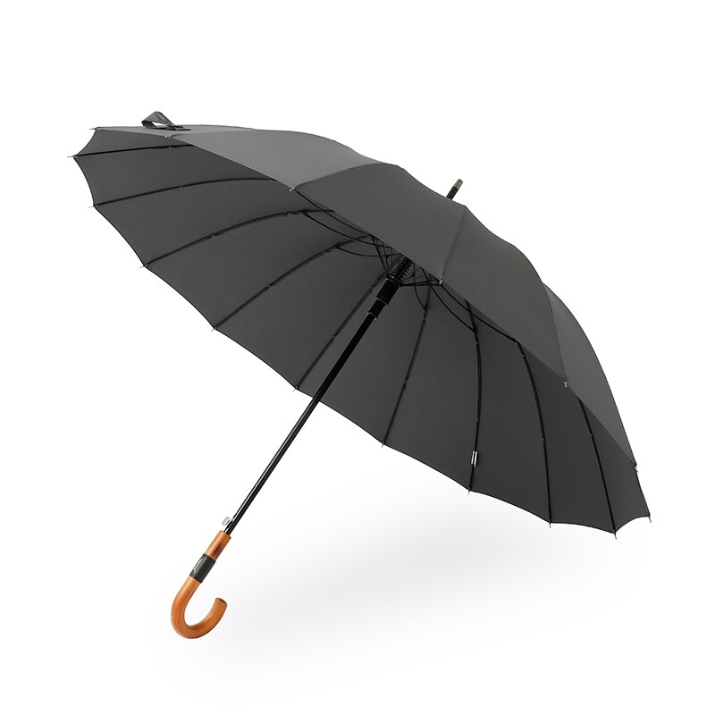 Fallskjerm 16k lang paraply menn virksomhet japansk sterk stor paraply regn kvinner guarda chuva store golf paraplyer vindtett: Grå