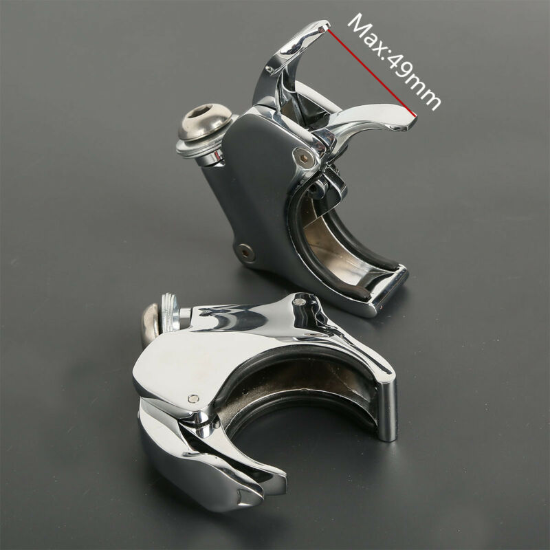 Pare-brise de moto 39/41/49mm à dégagement rapide, pinces de pare-brise pour Harley Dyna Sportster XL1200 XL883 FXDB Street Bob Fat Bob