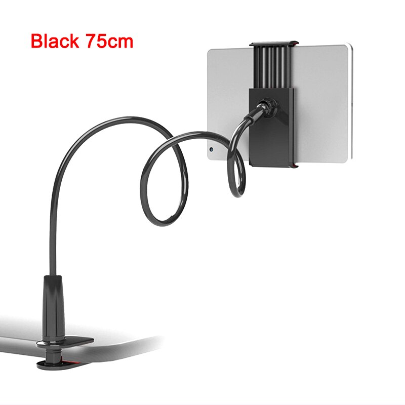 Universele 360 Graden Flexibele Verstelbare Telefoon Houder Stand 75Cm 100Cm Mount Houder Voor Iphone 8 11 X Xr voor Ipad Tabletten: black  75cm