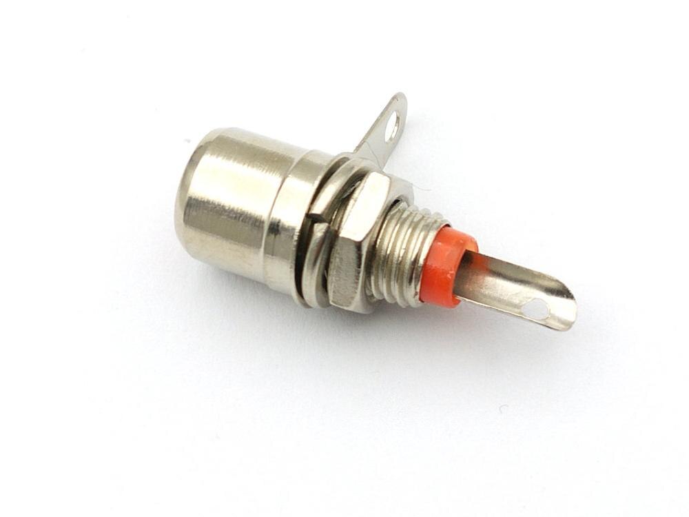 Connecteur RCA femelle, montage sur châssis, 6 pièces: Rouge