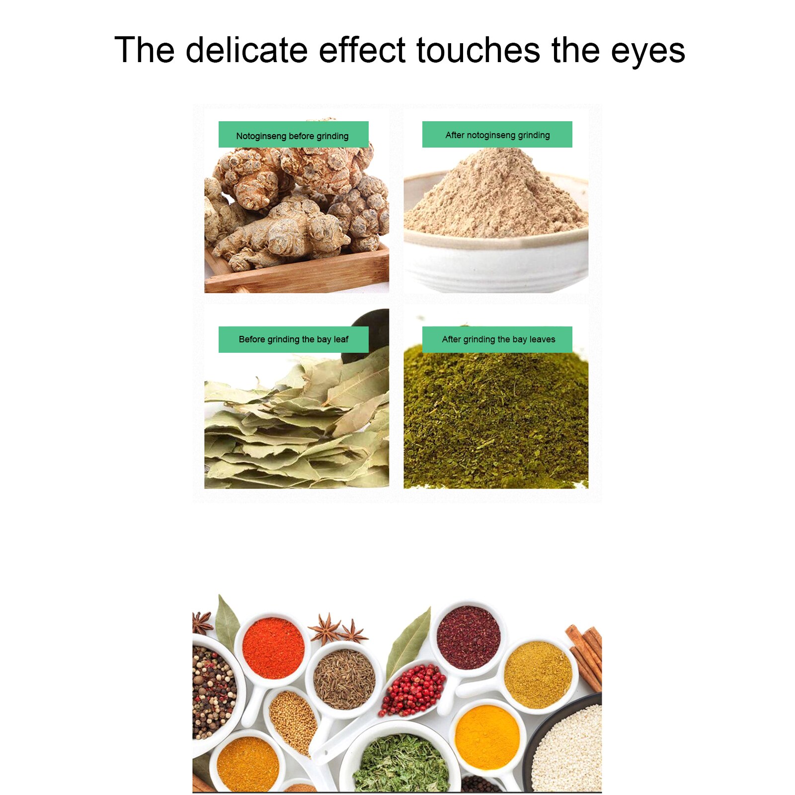 Household Small Grinder Grain Crusher Easy To Assemble 1pcs Perfect For Home Blue Chinese Herbal Medicine Rock Sugar Grinder