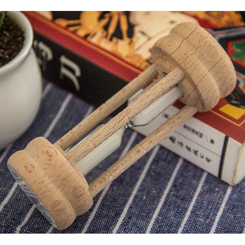 3 Minutes Wooden Hourglass Boiled Egg Cooking Tea Timer Kitchen Timing Gadgets Home Office Desktop Hourglass Decoration