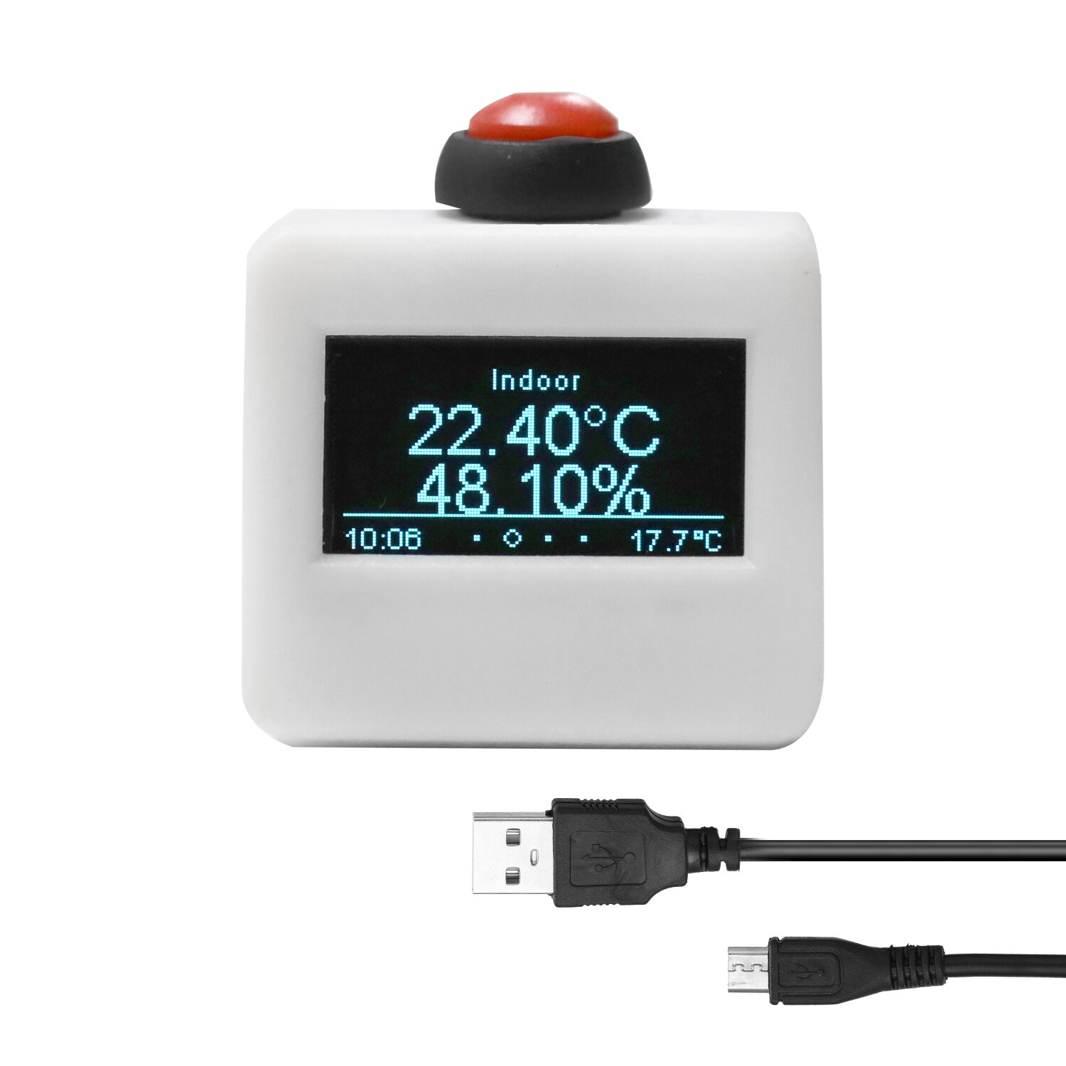 Huishoudelijke Mini Draagbare LCD Wifi Weer Klok met Automatische Tijd Kalibratie Functie