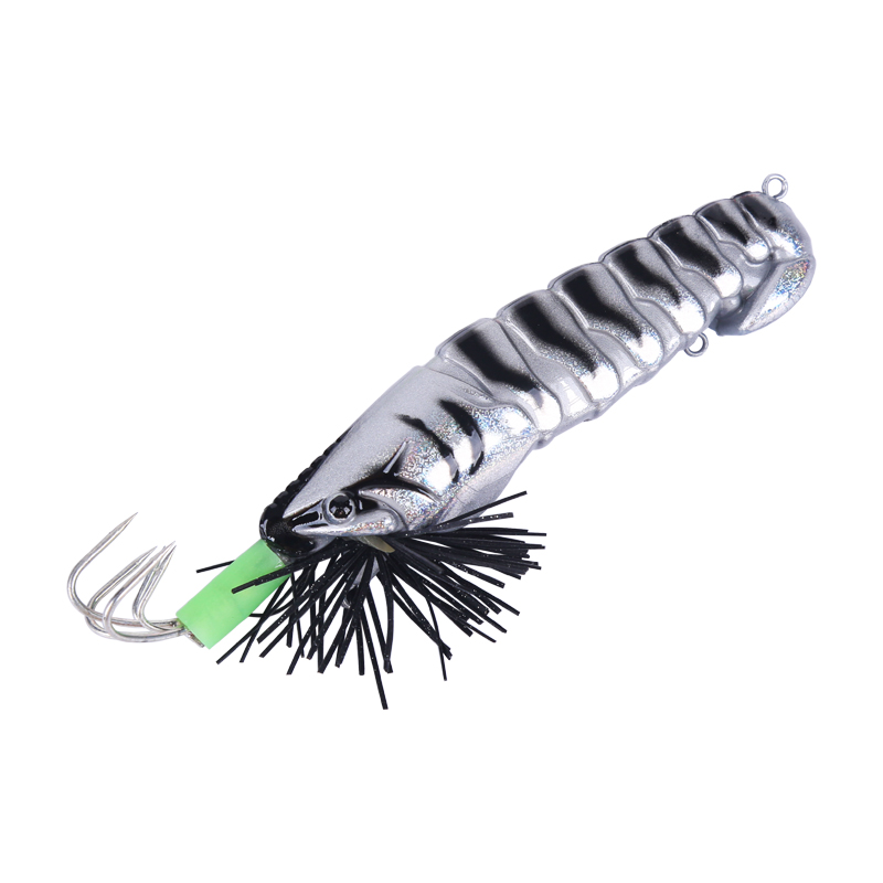 FSDZSO appât de calmar crochet de calmar leurres de crevettes en bois gabarits appât de seiche Simulation réaliste Silicone poulpe appât pêche: Rouge