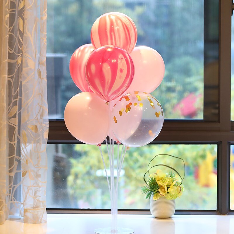 Supports de ballons cylindriques, 7 Tubes, décoration de fête prénatale, pour anniversaire, 7 Tubes