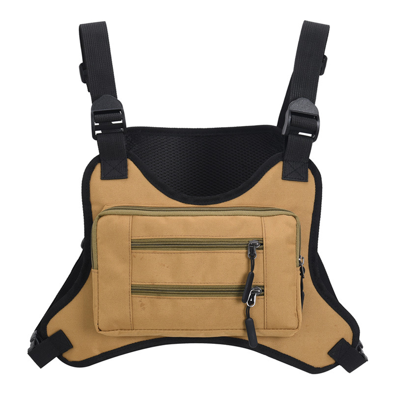 Männer/Frauen Tarnung Brusttasche multifunktion Ale wasserdichte leichte Sporttasche draussen Weste Tasche Oxford Stoff Rucksack: verrotten