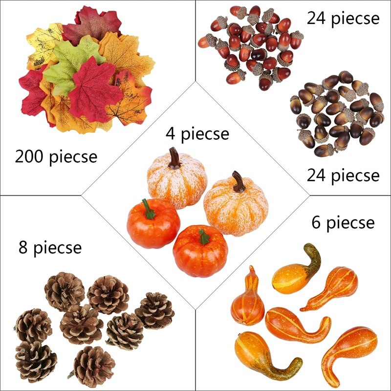 YMIFEEY 4 bundels kunstmatige herfstboeket esdoornbladeren takken