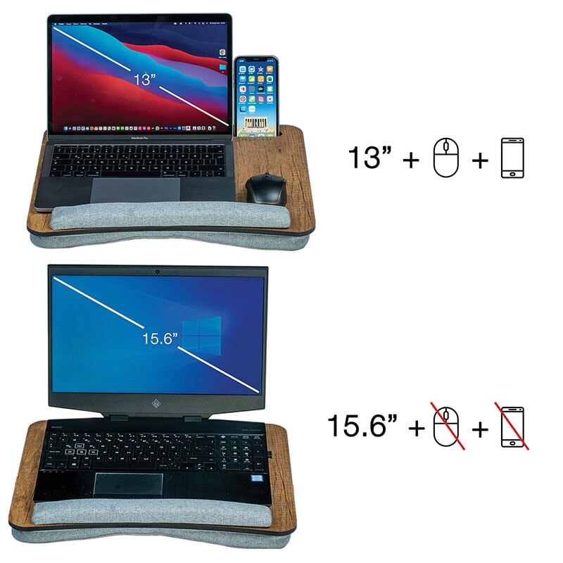 Laptop Bureau Draagbare Tafel Kussen Kussen, Past Tot 15.6 Inch Laptop Tablet En Telefoon Houder