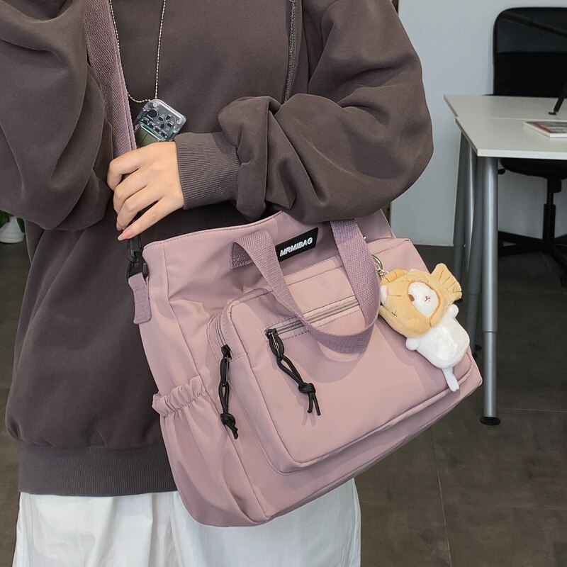 Large Capacity Waterproof Single Women's Shoulder Hand Bag Casual Travel Messenger Bag Teenage Girls Book Crossbody HandBag