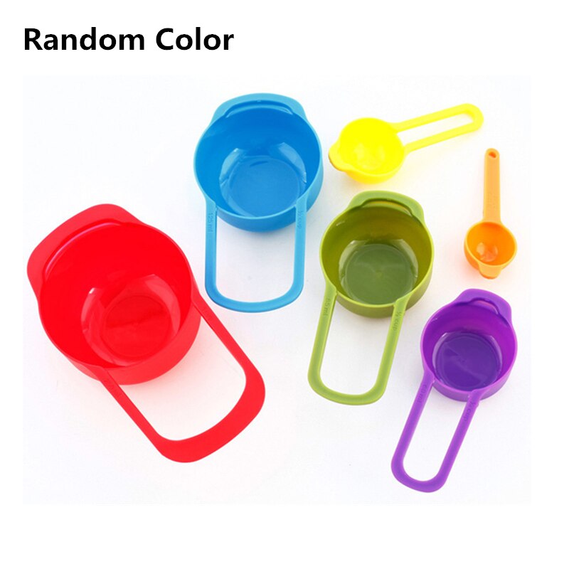 6 Stks/set Keuken Gadgets Maatbeker Regenboog Kleur Stapelbaar Combinatie Maatbeker Gereedschap Keuken Accessoires Keuken Gereedschap