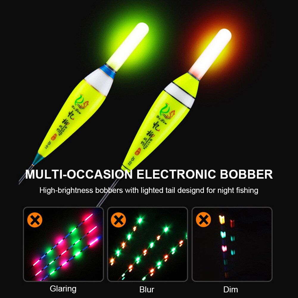 Flotteur lumineux à LED pour pêche de jour et de nuit, carpe, roche, haute sensibilité, éclairage électronique