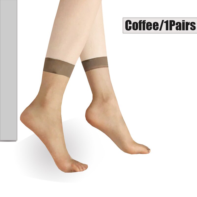 4Pairs Lente Zomer Fluwelen Zijde Vrouwen Sok Katoen Onderkant Avondmaal Zachte Klassieke Ultradunne Comfortabele Transparant Casual Sokken: 1Coffee