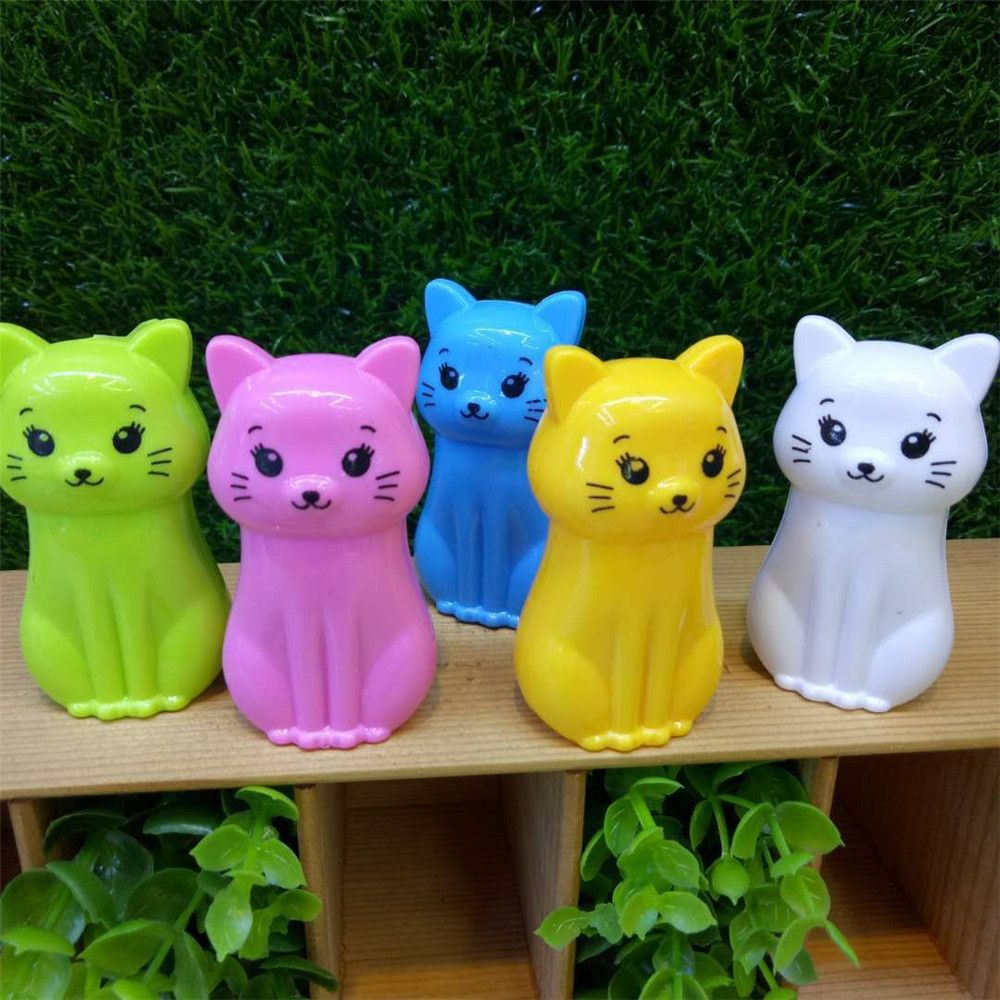 5pcs Mini Animal Cat Pencil Sharpeners Plastic Standard Pencil Cutting Machine School Office Sharpener Stationery Supplies: Default Title