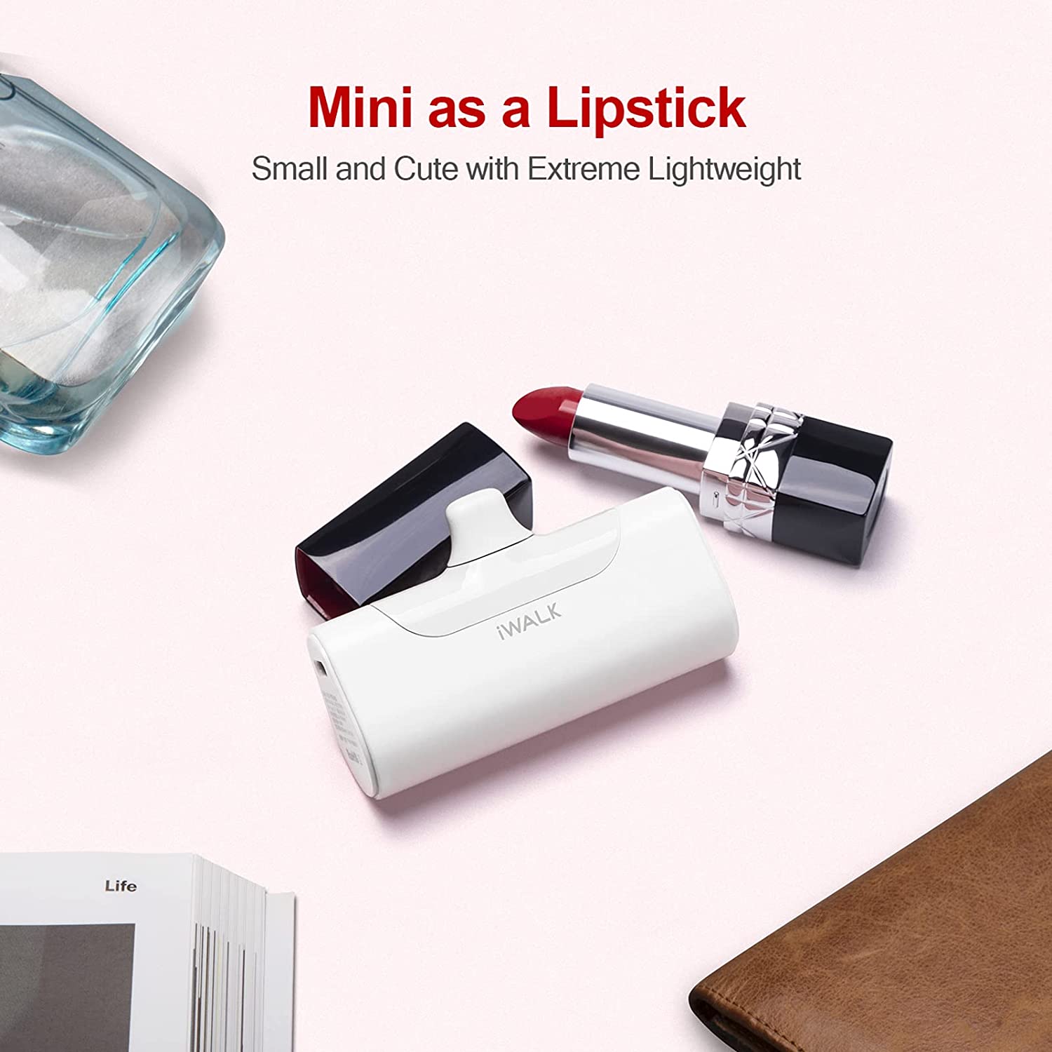 IWALK – Mini chargeur Portable de voyage, 4500mAh, Type C, mignon, Power Bank, pour téléphone Portable Xiami, Iphone