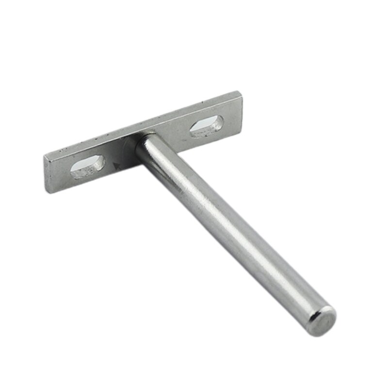 77JF 2 Pcs T-shaped Shelf Support Heavy Duty Wall Mounted Hidden Brackets for Floating Wood Shelves Durable and Sturdy: 4