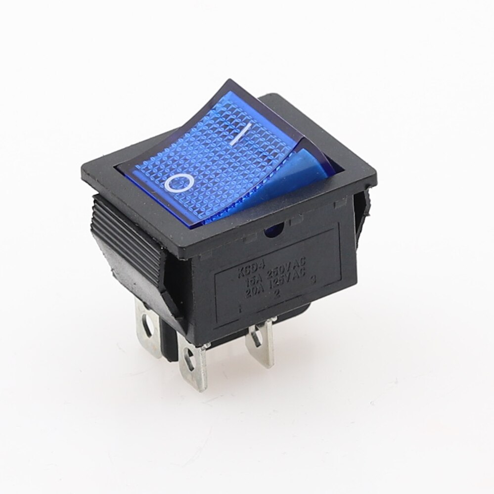 KCD4 Op-Off 16A 250VAC/20A 125VAC Rode Knop Licht Tuimelschakelaar 4 Pin Rocker Schakelaar