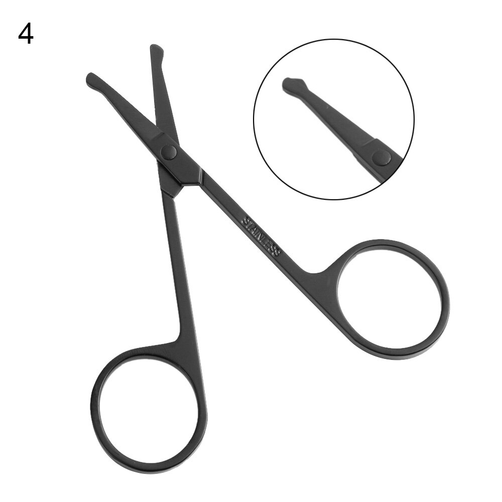Tijeras de maquillaje de punta redonda de acero inoxidable, utensilio para recortar el pelo de las cejas, cuidado Personal, novedad, 1 ud.: 4