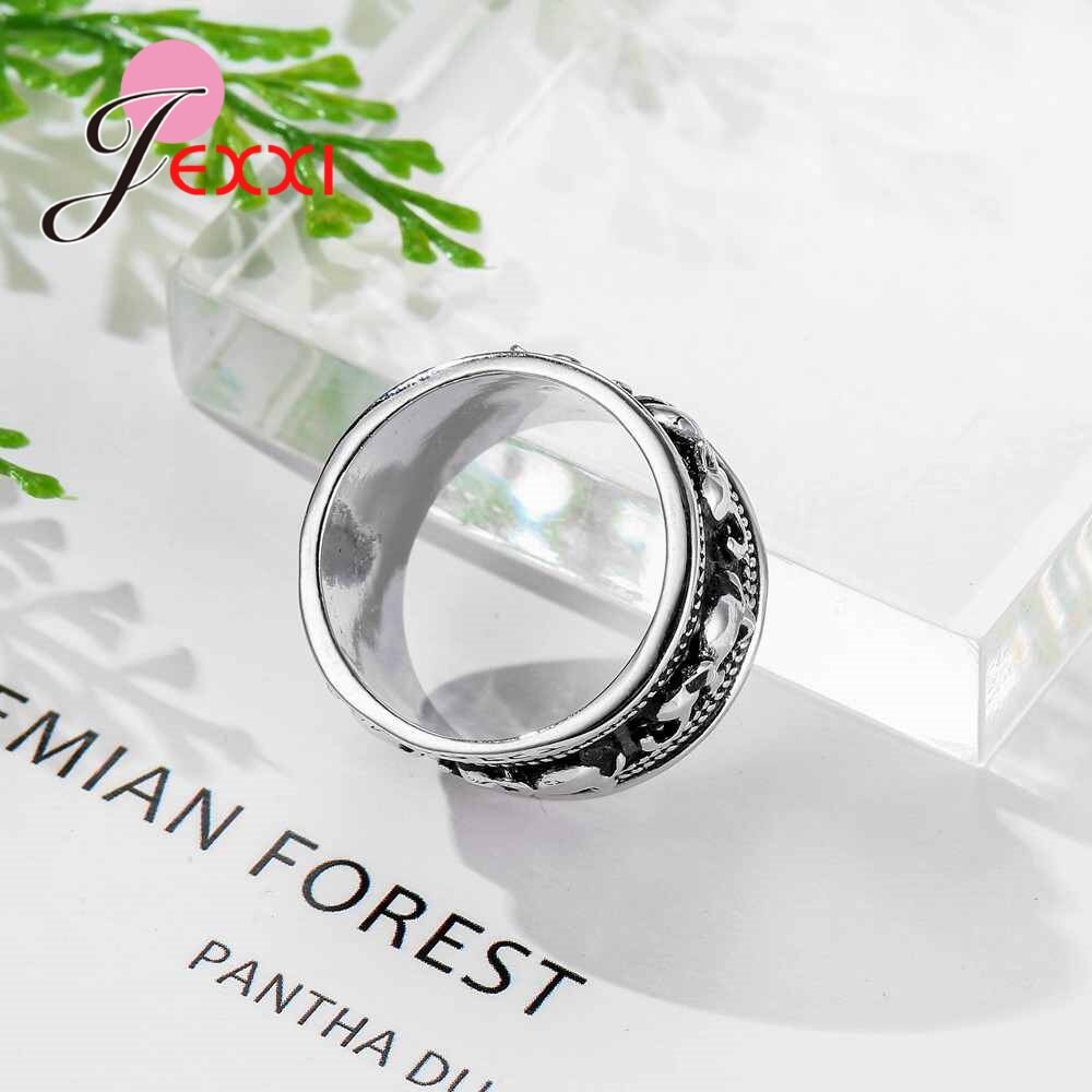 Pop Elefanten Runde Ring für Frau Geburtstag Zirkonia Party Jahrestag Schmuck 925 Sterling Silber