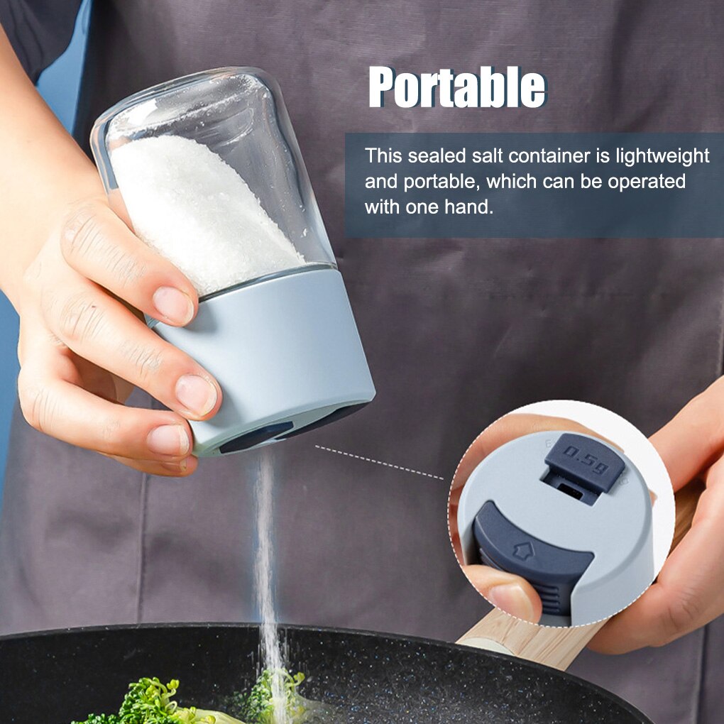 Push-Type Salt Shaker Spice Jars With Lid Sealed Moisture-Proof Condiment Jar Glass Bottle Kitchen Accessories Cooking Tools