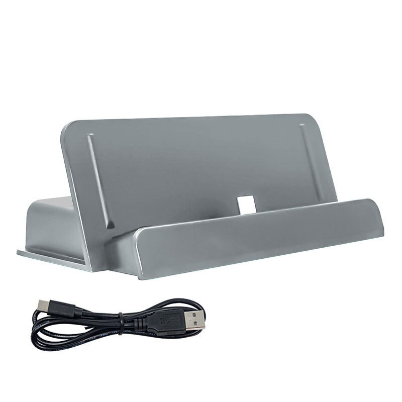 Ladestation mit usb-c-anschluss für nintendo switch/switch lite, 4 farben: Grau