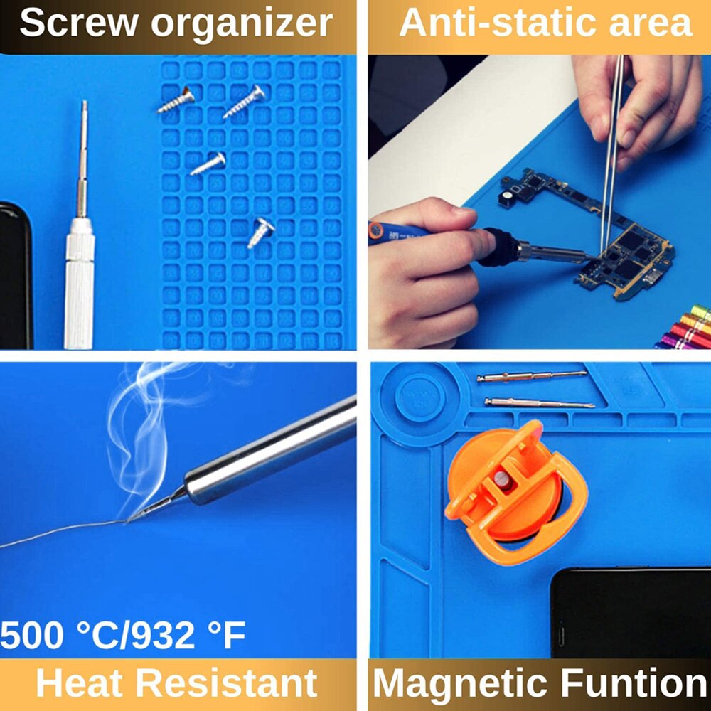 ESD Heat Insulation Working Mat Heat-resistant Soldering Station Phone Repair Insulation Pad Insulator Pad Maintenance Platform