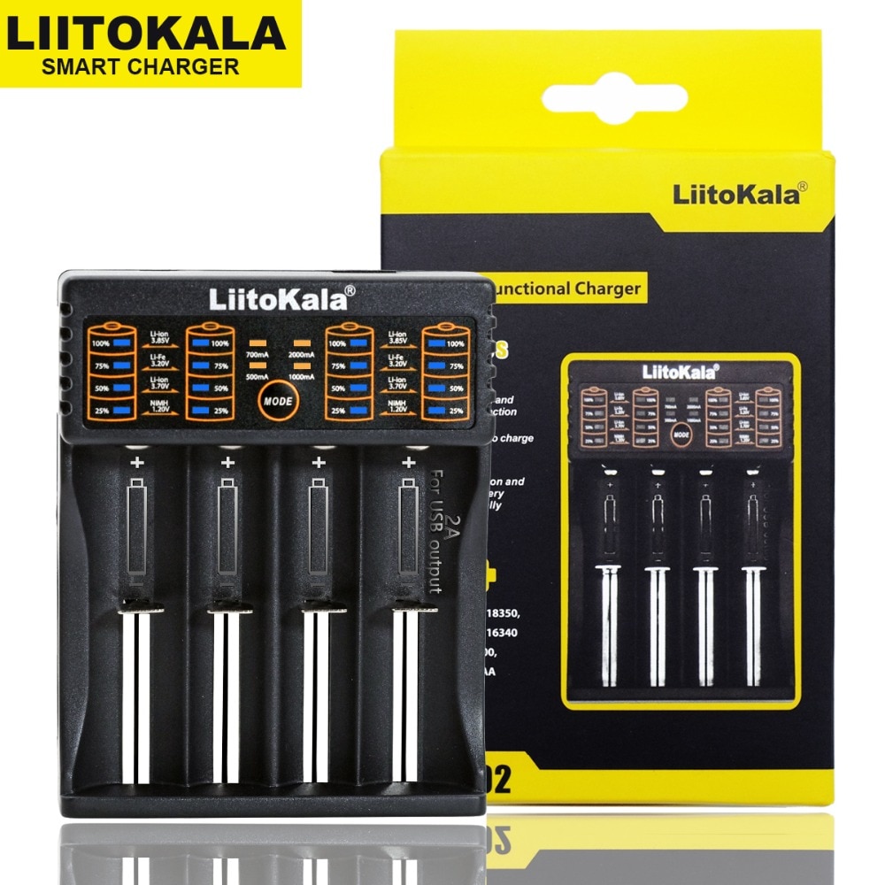 Liitokala Lii-402 202 100 18650 lader 1.2 v 3.7 v 3.2 v 3.85 v AA/AAA 26650 14500 16340 25500 NiMH lithium batterij slimme lader
