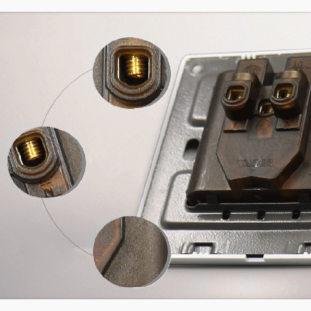 1PCS Universal 5 Hole Electric AC Power Outlet Panel Plate Wall Charger Dock Socket Electrical Sockets