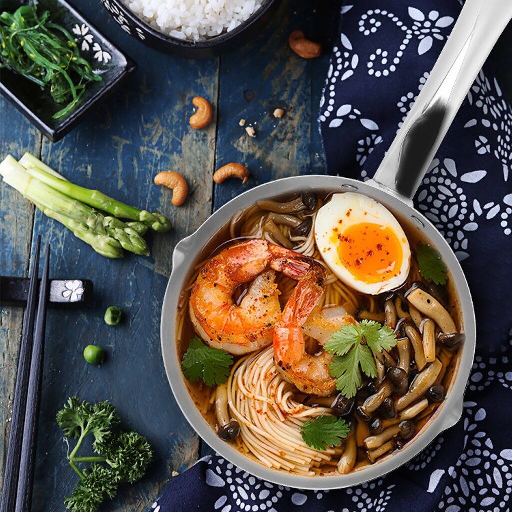Diameter 18cm/20cm/22cm Nonstick Stainless Steel Saucepan Gravy Mixture Milk Pan with Handle Home Cooking Kitchenware