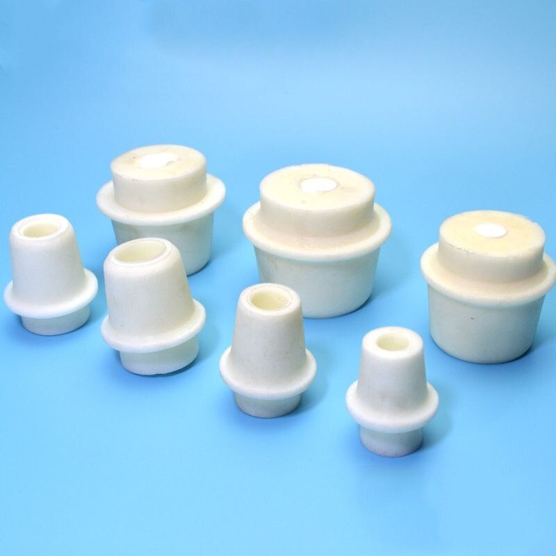 Conical flask silicone stopper 21-25mm, Erlenmeyer flask plug with sand core for 100ml Triangle bottle silicone foam lid 10pcs