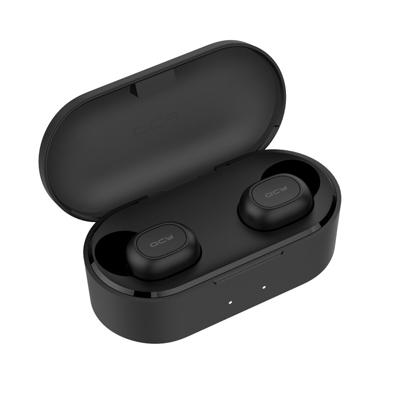 Qcy T2C Tws BT5.0 Draadloze Koptelefoon Met Dual Mircophone 3D Stereo Bluetooth Koptelefoon Voor Alle Telefoons: Black