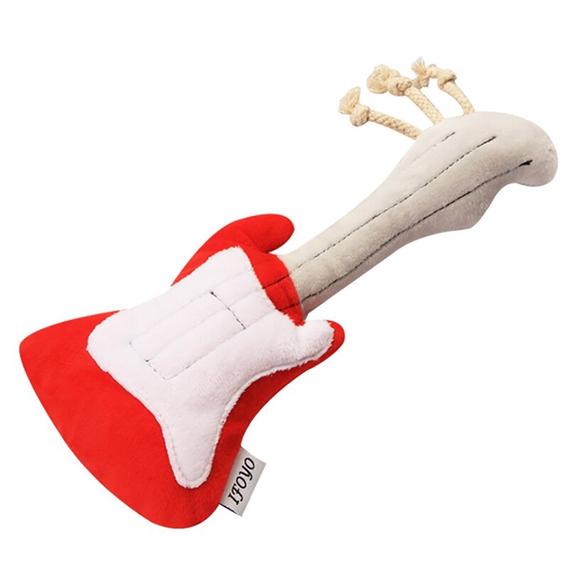 Jouets en peluche pour chiens, guitare Radio, nettoyage des dents, Microphone, jouet pour chiots, à mâcher, accessoires pour chiens: Guitar Doll
