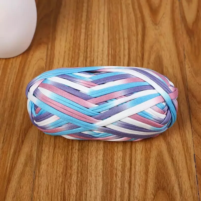 Katoen platte draad DIY T-shirt garen haak snoep kleuren naaien & breien benodigdheden materialen voor tas pantoffels sandalen handgemaakt: Rood