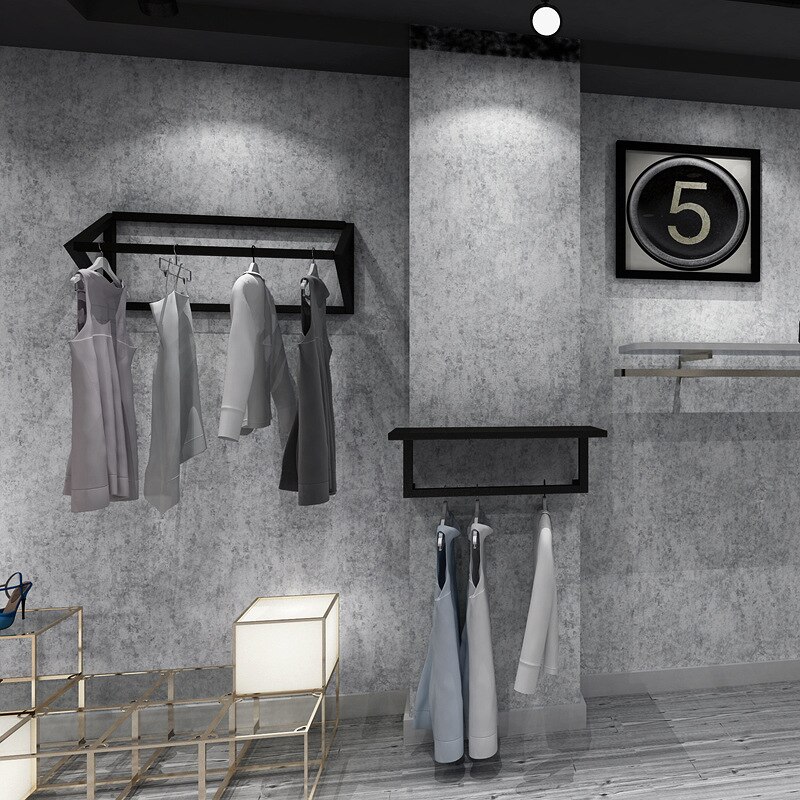 Papel de parede estilo industrial nostálgico, papel de parede estilo industrial retrô mottled para café, restaurante, loja de roupas, cimento, cinza