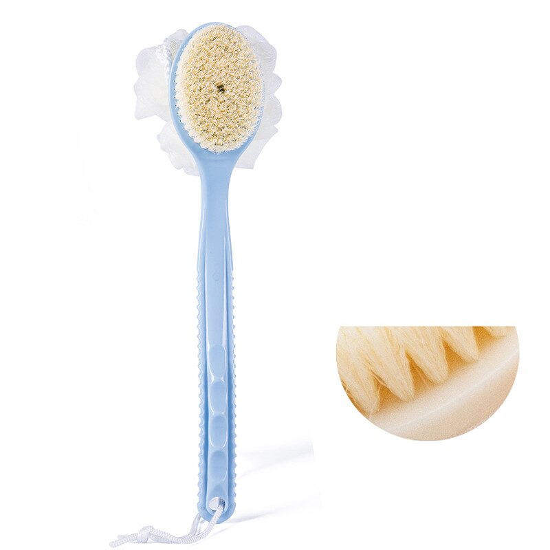 Bath brush for body brush for massage bast wisp for body scrub bath bubble balls pumice stone for bath sponge SPA soft bast wisp: Blue