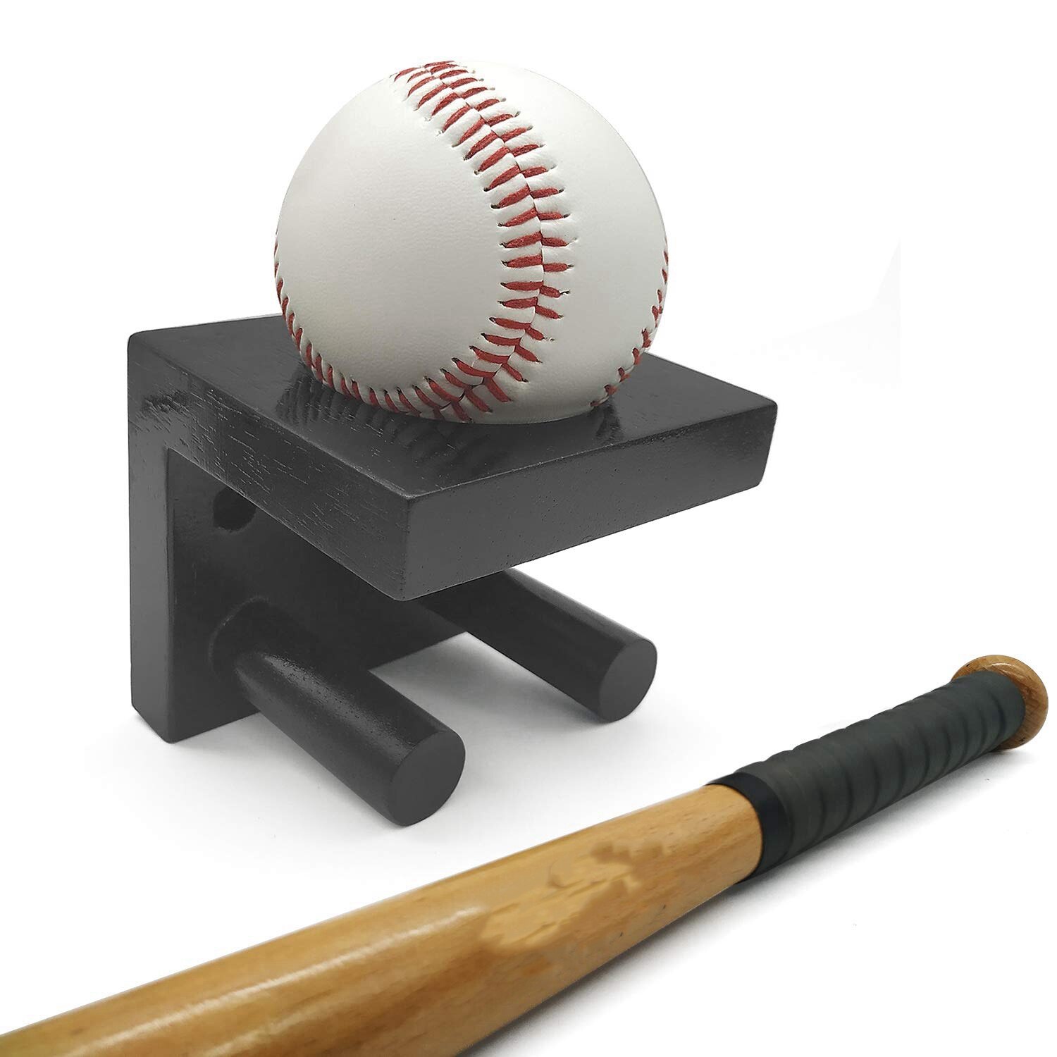 Baseball Bat Stand Multifunctional Sports Goods Rack Solid Wood Baseball Bat Bracket Baseball Bat Display Stand