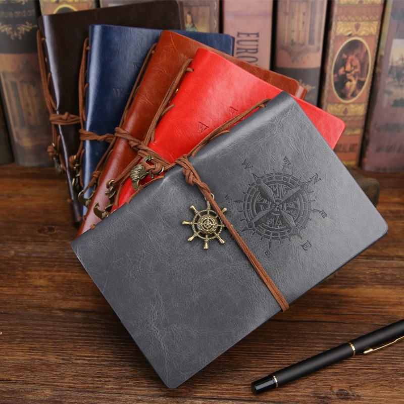 Agenda Vintage Pirate A5 A6 Agenda avec couverture en simili cuir carnet de notes Filofax pour école papeterie coréenne ou voyageur
