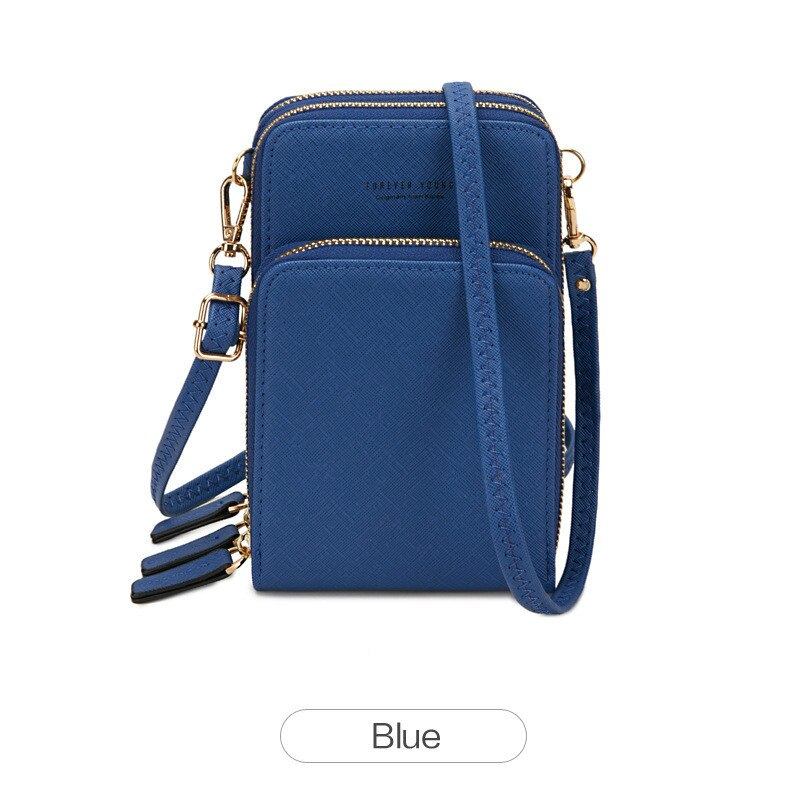 filles sac de téléphone portable Mini sac de messager femmes portefeuille sacs à bandoulière sacs à main de luxe femmes sacs sac à bandoulière: Blue