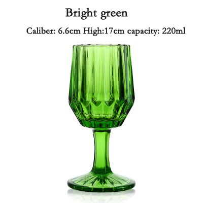 Retro-stil blyfri krystal kopper farverigt glas whiskyglas høj kapacitet ølglas vin kop bar hotel partydrinking ware: B2 220ml
