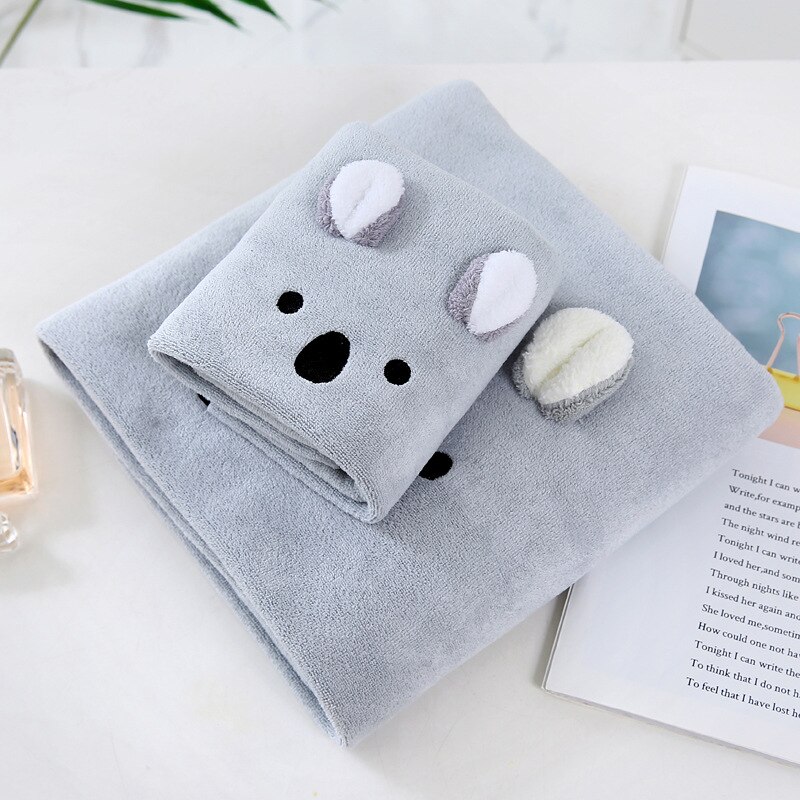 Baby Spullen Voor Pasgeborenen 2 Stuk Handdoek + Poncho Badhanddoek Baby Meisjes Handdoeken Deken Peuter Baby Jongens Strand Handdoek: Bear-Gray