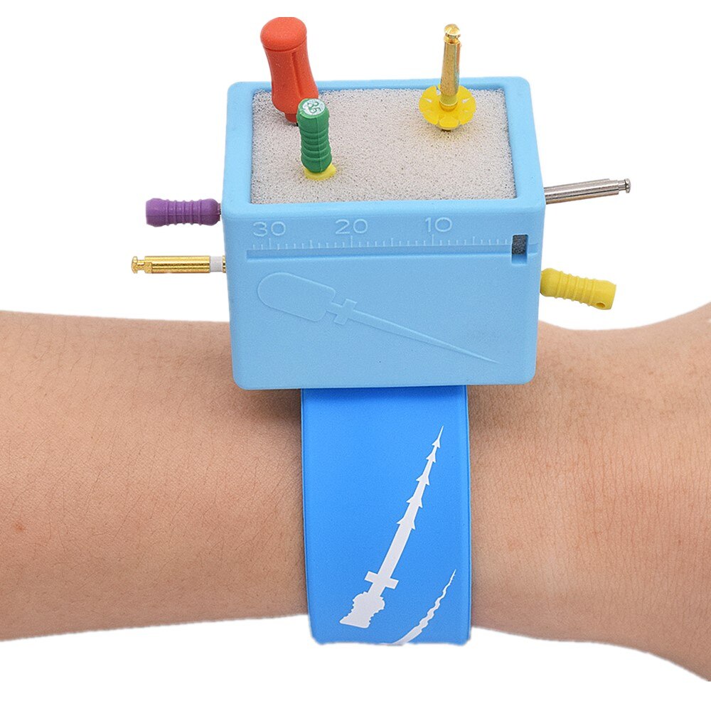 Montre-bracelet endodontique pour lime à Canal radiculaire dentaire, bloc de mesure, support de perceuse, règle Autoclavable