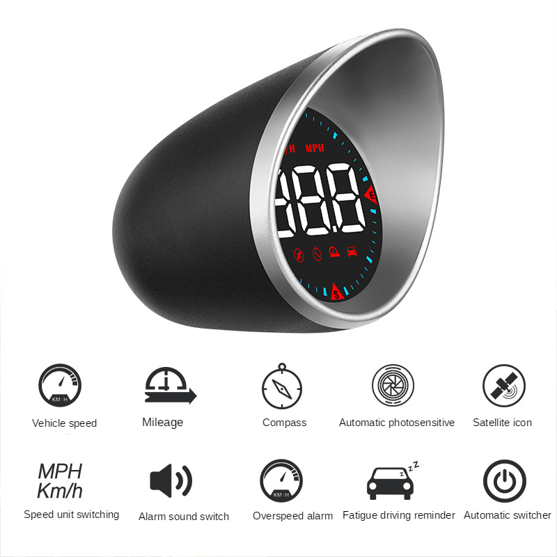 Riloer Auto Head Up Display met GPS Chip Kompas en Lichtsensor HUD