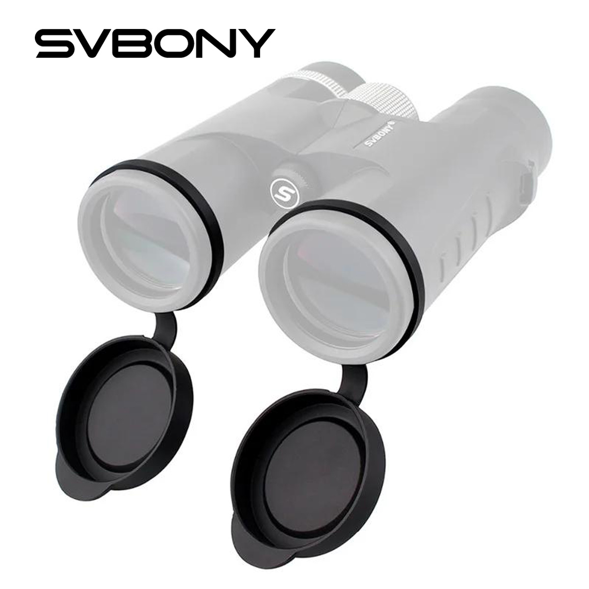 Svbony 2-delige Verrekijker Beschermende Rubberen Objectieve Lensdoppen 42Mm Voor Telescoop Met Buitendiameter 52 ~ 54Mm W2590a