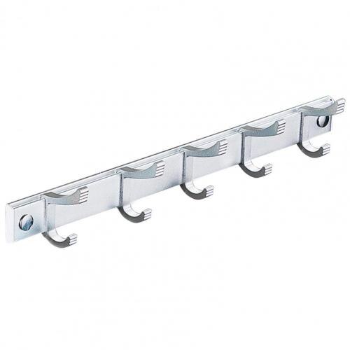Hook Rack Sturdy Punch-free 2 Colors Coat Rack Hook Cupboard Leave Trace Space Aluminum Durable Portable: Silver 3