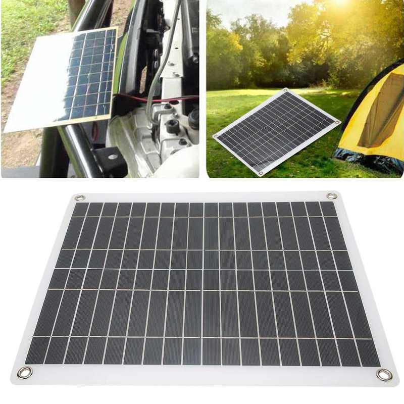 25W Portable Flexible Polycrystalline Solar Panels Charging Board Solar System DIY For Battery Cell Phone Chargers Portable