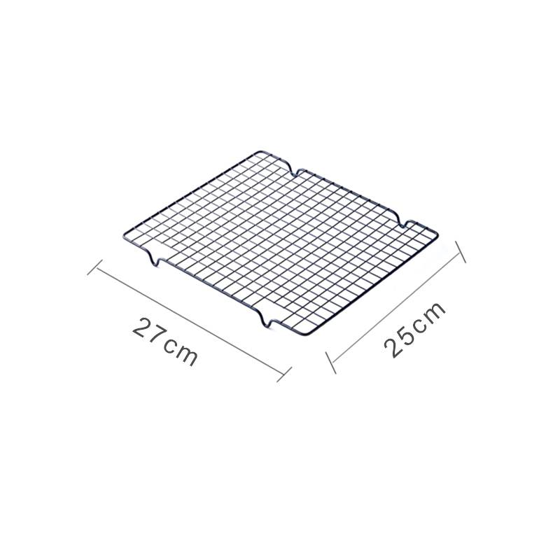 Rustfritt stål kjølestativ trådrist kake matstativ stekeovn trygt kjøkken baking pizza brød grillholder hylle zxh: Rosa