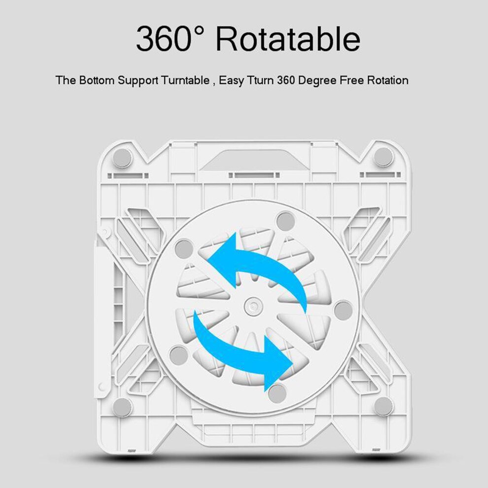 Seenda Folding Laptop Stand 360 Degree Rotating Ergonomic Notebook Stand Desktop Cooling Pad Bracket With Phone Stand