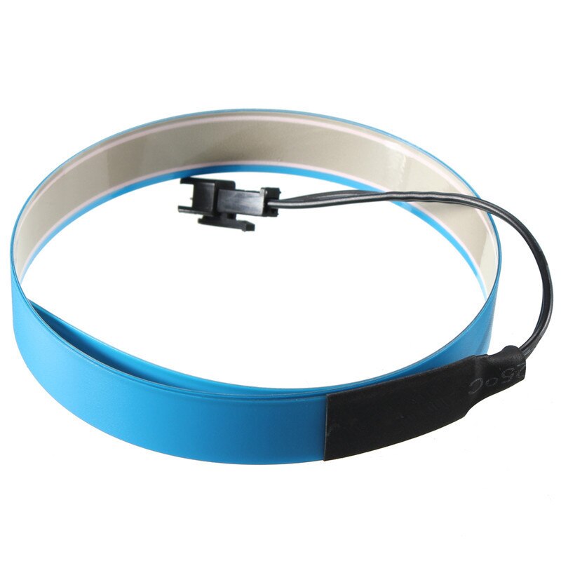 El tråd färgglad flexibel elektroluminiscerande tejp el tejp batteriström vit/blå/röd/rosa/lila/grön/citrongrön/gul: Blå