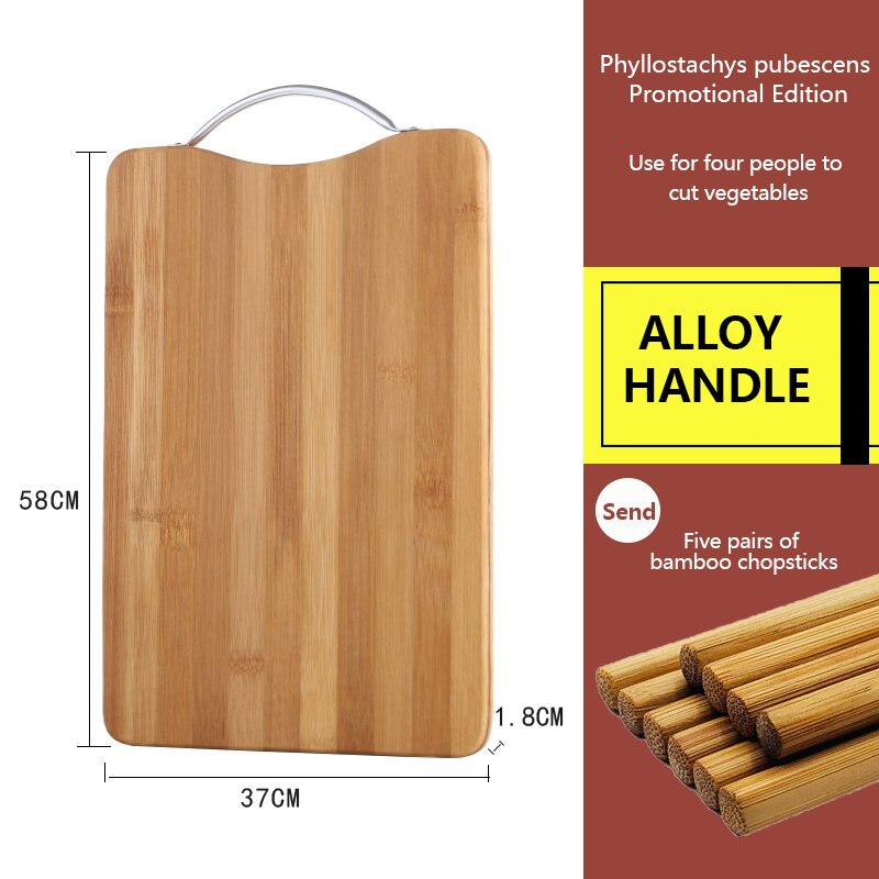 Wooden Chopping Board Cutting Board Household Rolling Dough Cutting Fruit Mildew-Proof Multi-Specification Universal: Carbonated Cutting Board 58X37X1 8