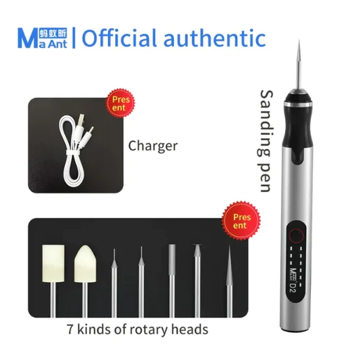 MaAnt D1 Qianli Elektrische Schleifmaschine Akku-Schleifmaschine Schnitzen Gravieren Schneiden Stift Trimmen Polieren Micro Bohren Werkzeug: Blau