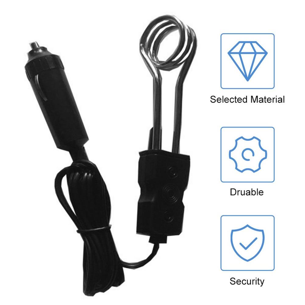 Bewinner 12V Car Immersion Heater – Portable 120-140W Electric Water Heater For Coffee, Tea & Soup, Perfect For Traveling, Camping & Picnics